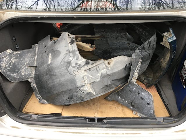trunk full of plastic moulding