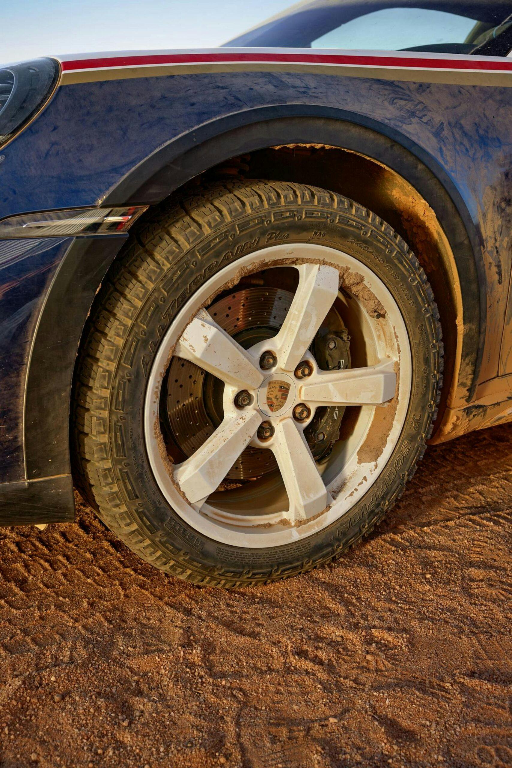 Porsche 911 Dakar Limited Edition Homage Car front wheel tire vertical