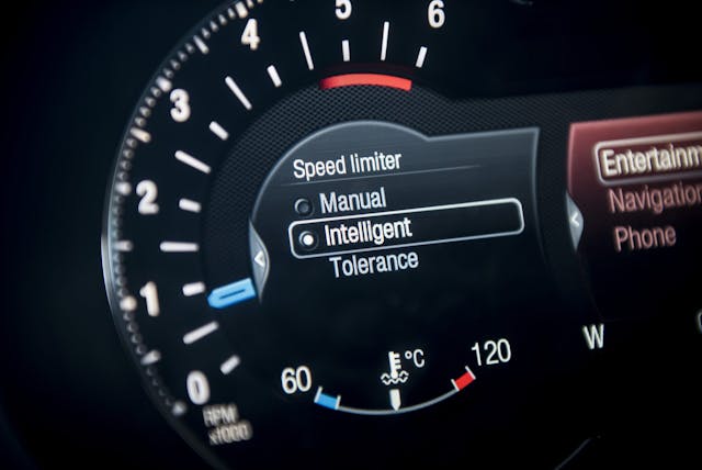Ford S Max Intelligent driving speed limiter dash display