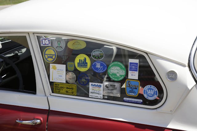 Saab enthusiast rear window stickers