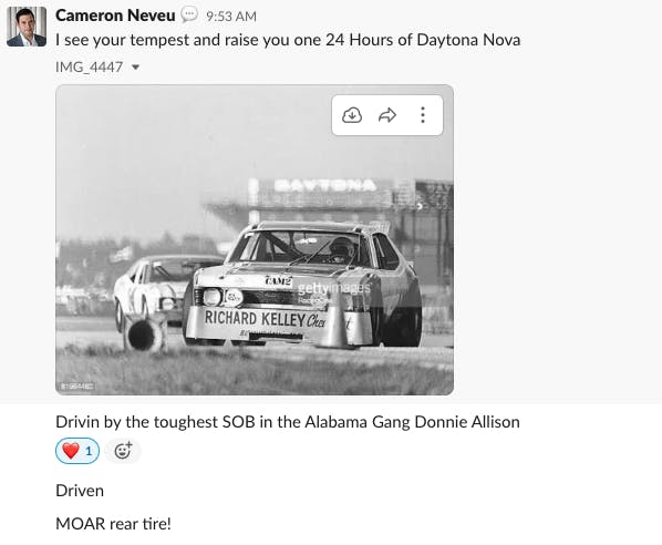 1976 Daytona 24 Hours Donnie Allison Chevrolet Nova