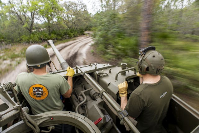 Tank Rabbi operators driving action cockpit