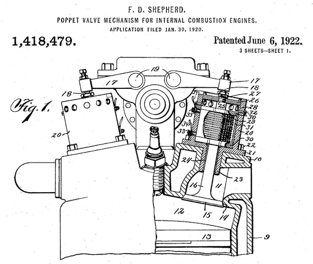 Poppet Valve Engineering Drawing Patent Diagram