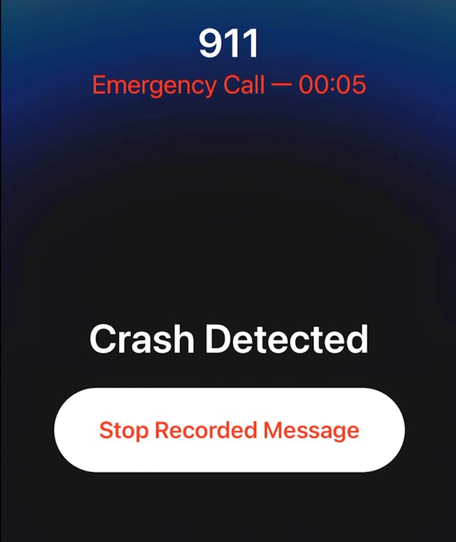 Apple crash detection