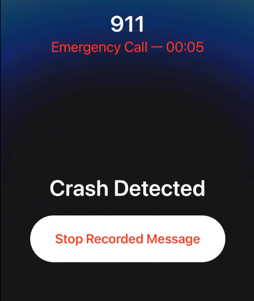 Apple crash detection