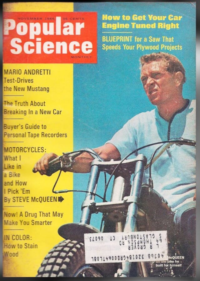 Popular Mechanics Steve McQueen bike motorcycle