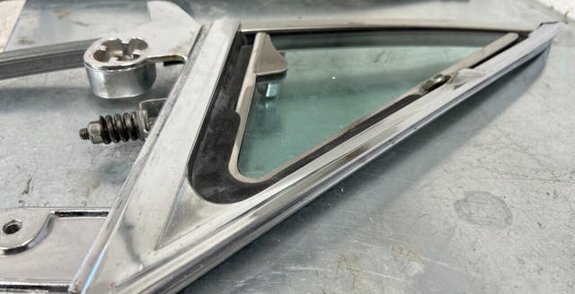 Metal surface refinishing window glass