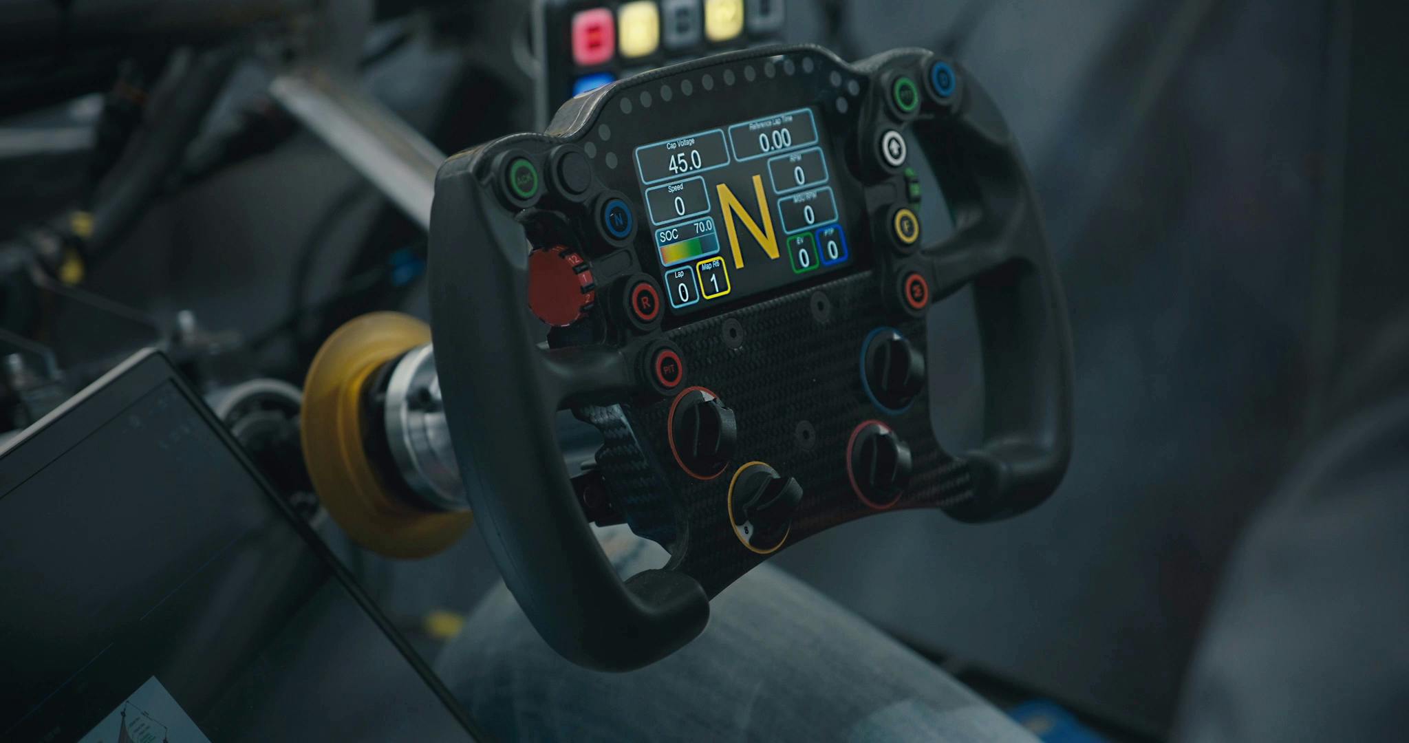 Honda CR-V Hybrid Racer Project steering wheel