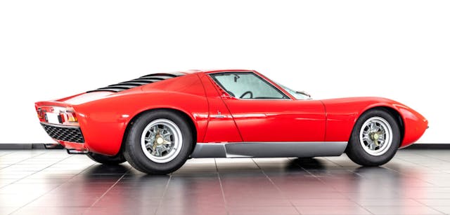 1969 Lamborghini Miura P400 S rear three quarter