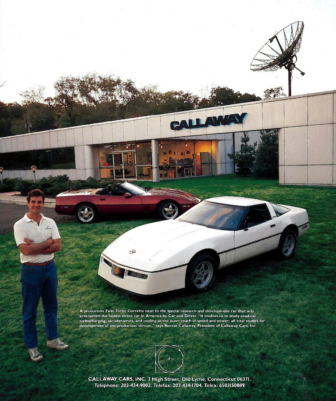 1988 Chevrolet Corvette Callaway Twin Turbo brochure