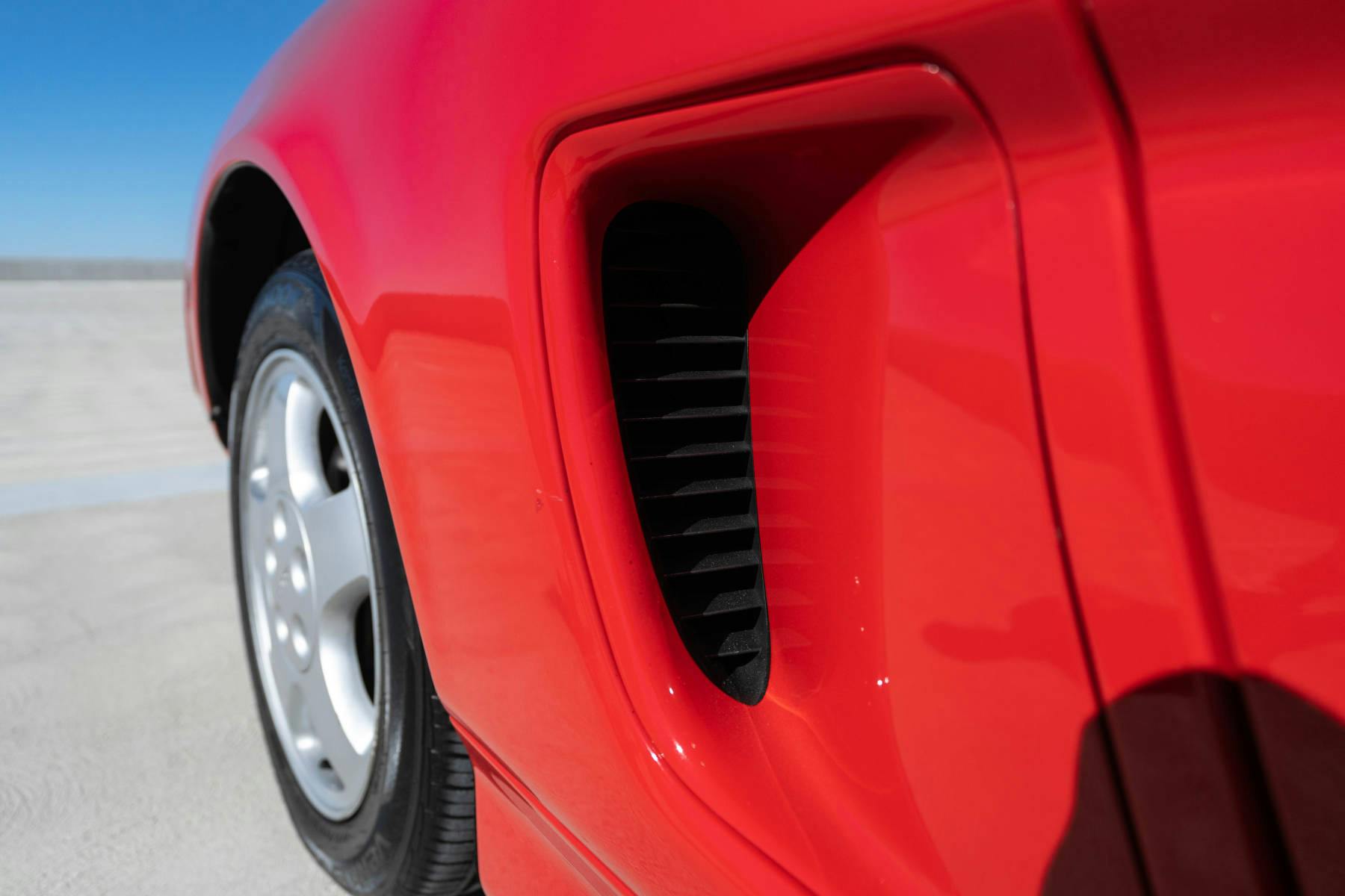 1991 Acura NSX red side aero closeup
