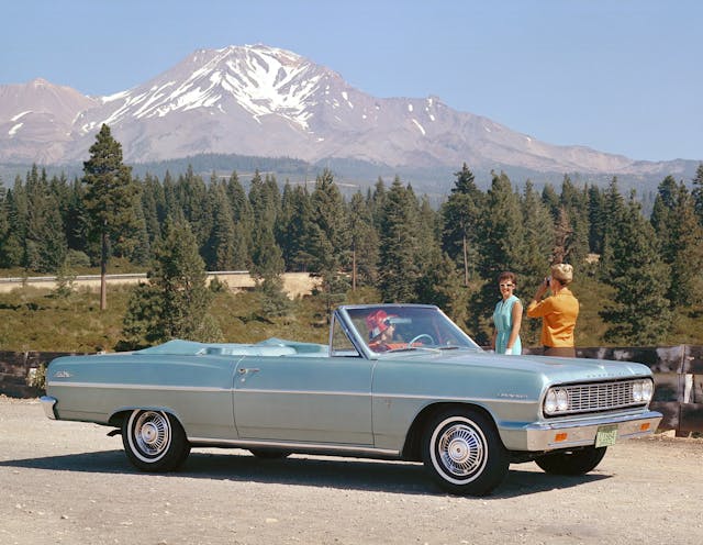 1964 Chevrolet Chevelle Malibu Convertible mountain backdrop