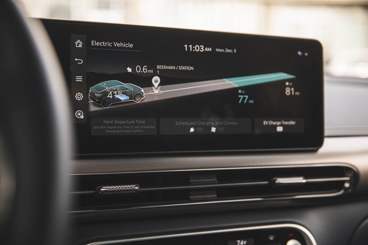 2023 Genesis GV60 Performance interior center screen with car info