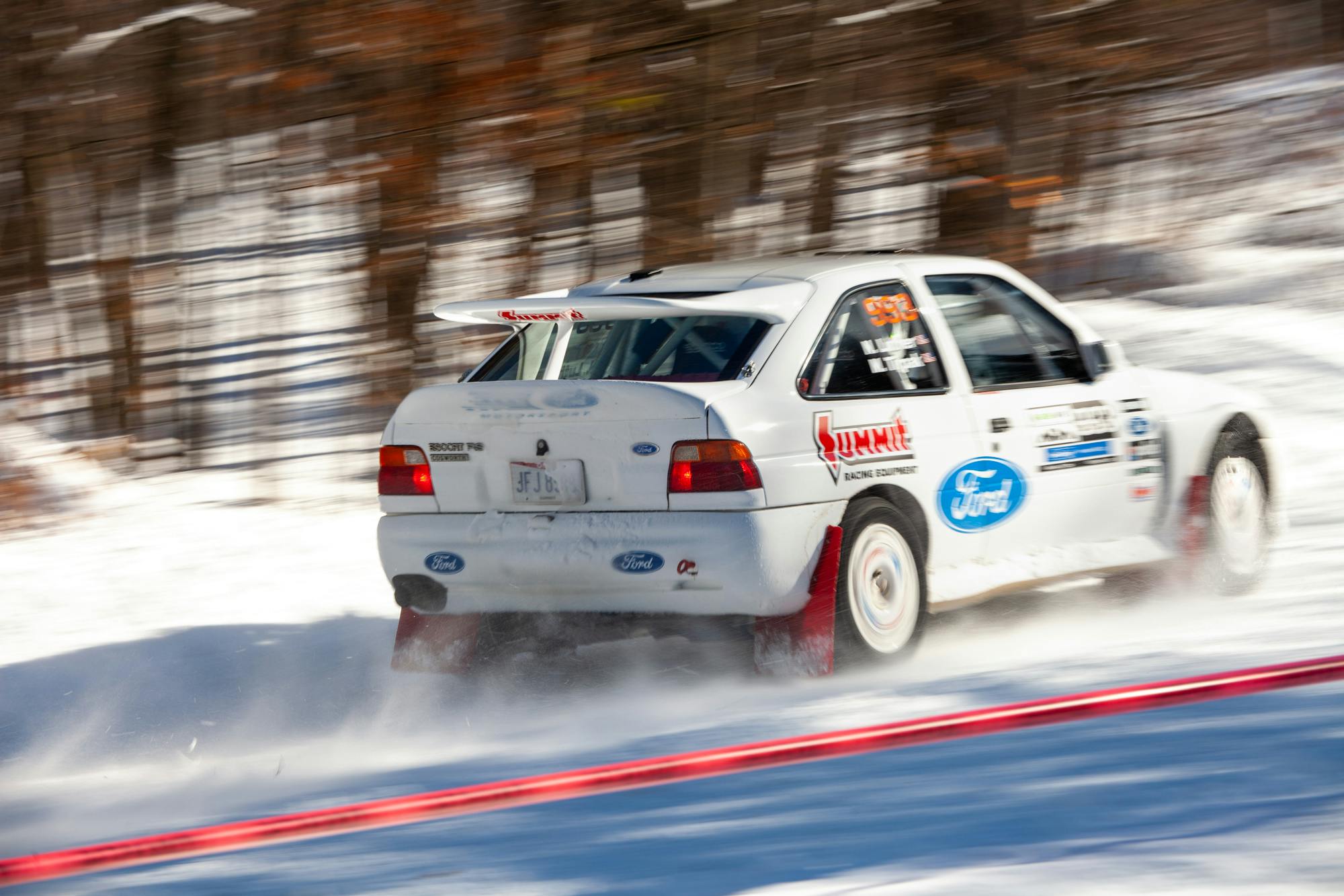 2023 Snow Drifting rally racing ford rear action