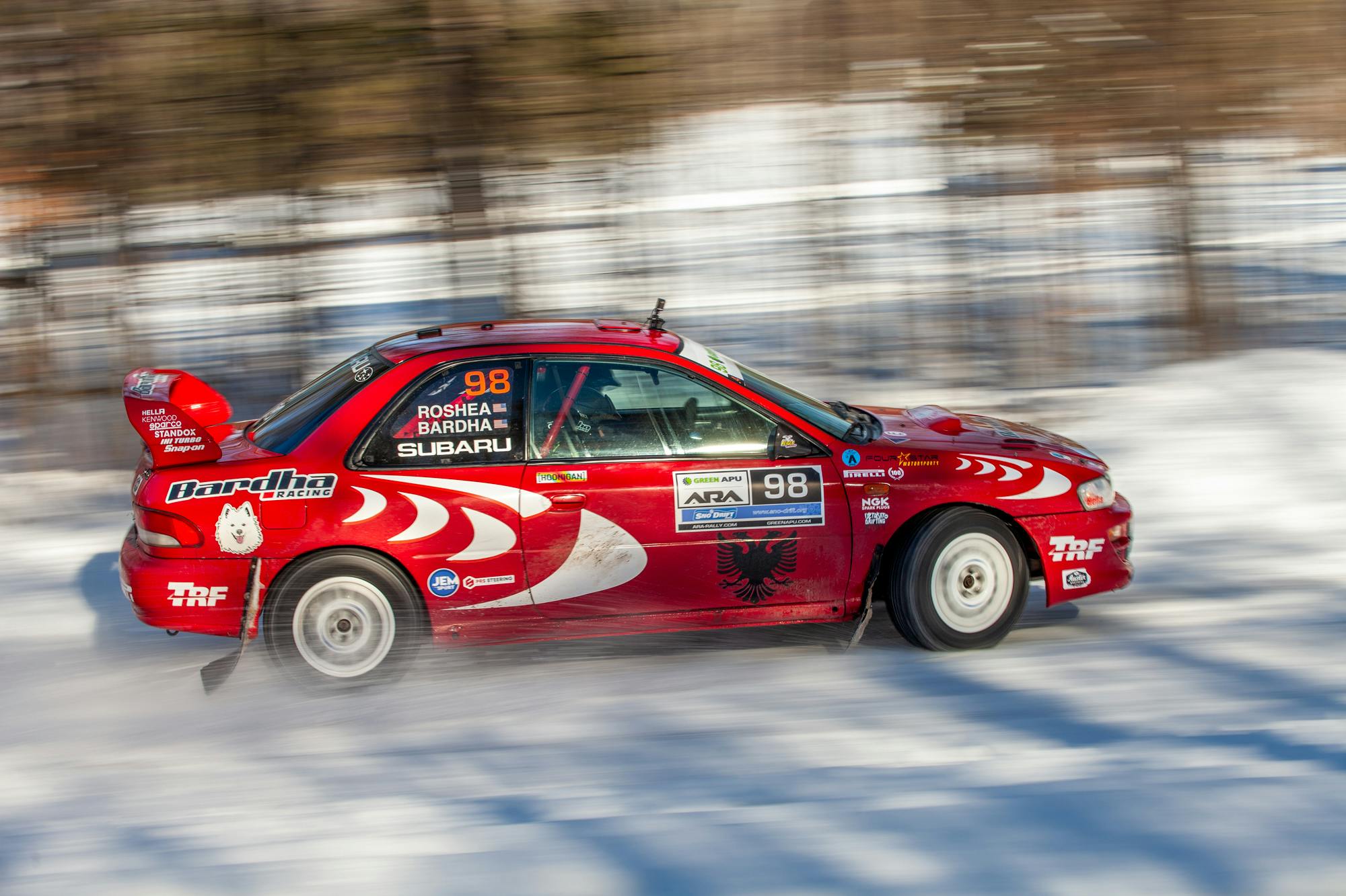 2023 Snow Drifting rally racing rear side profile action