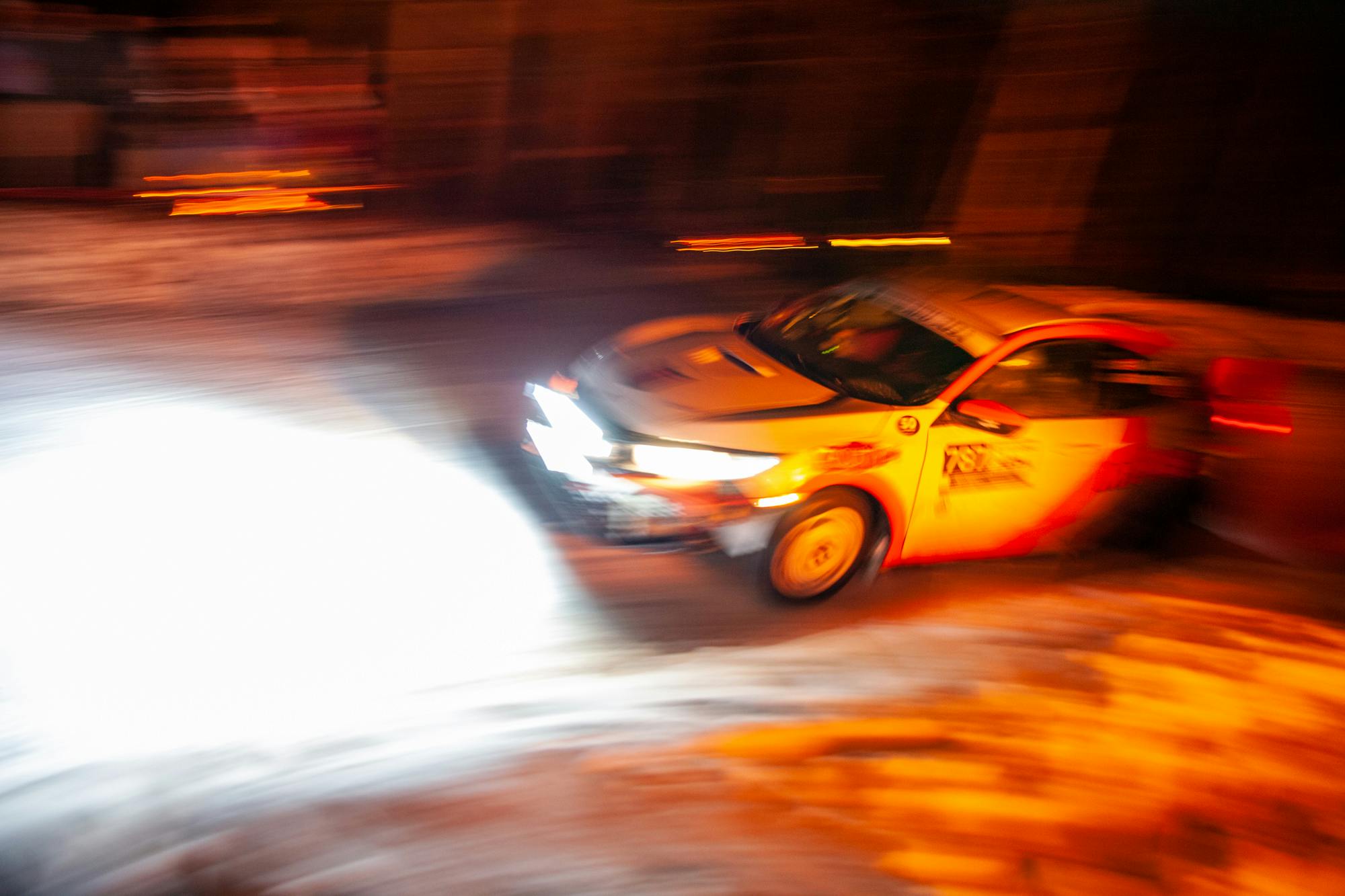 2023 Snow Drifting rally racing amber action