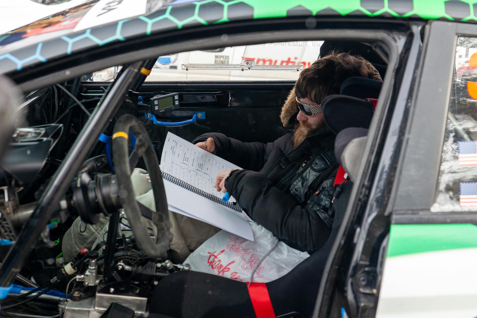 2023 Snow Drifting rally racing interior