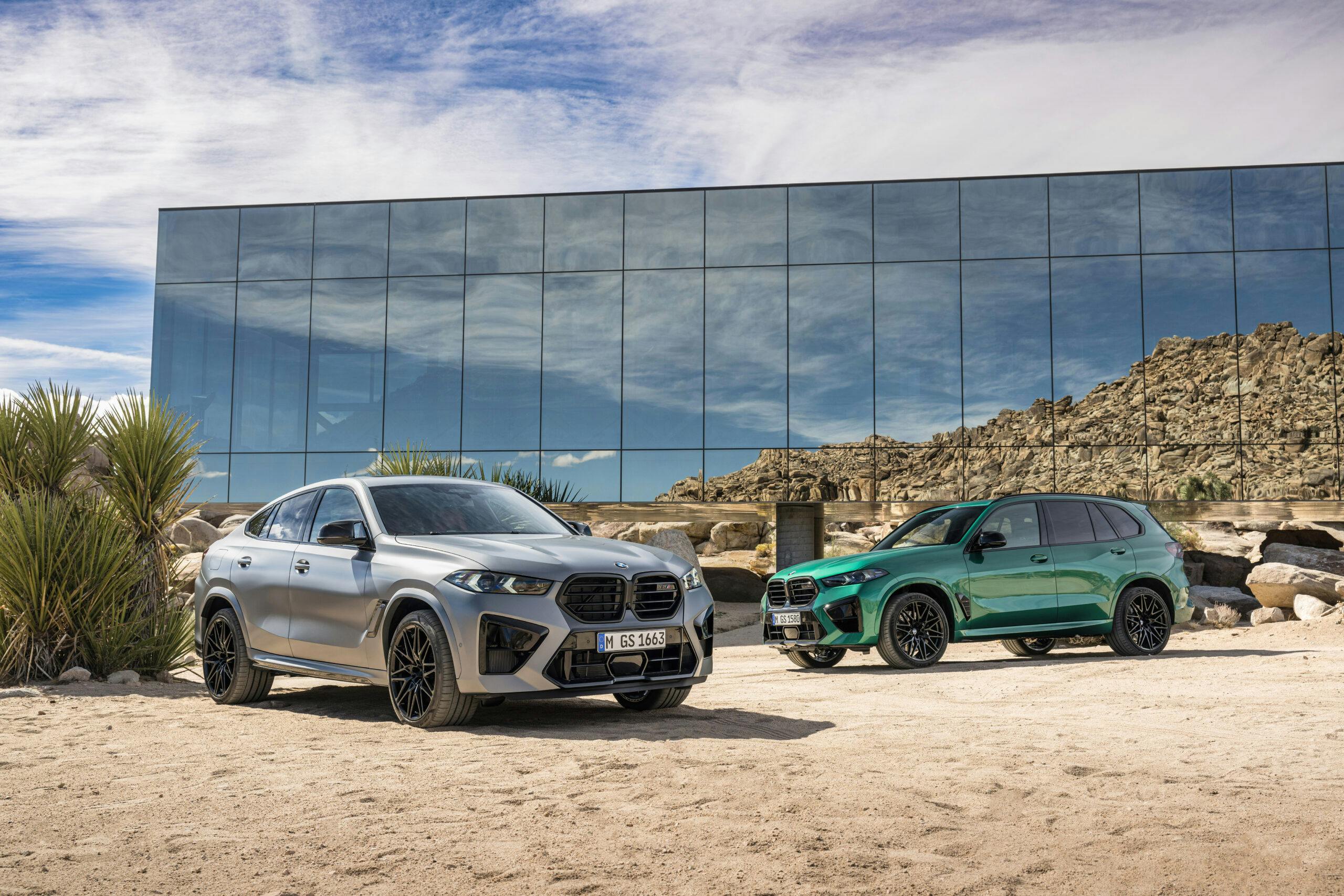 2024 BMW X5 M Competition and X6 M Competition pair parked