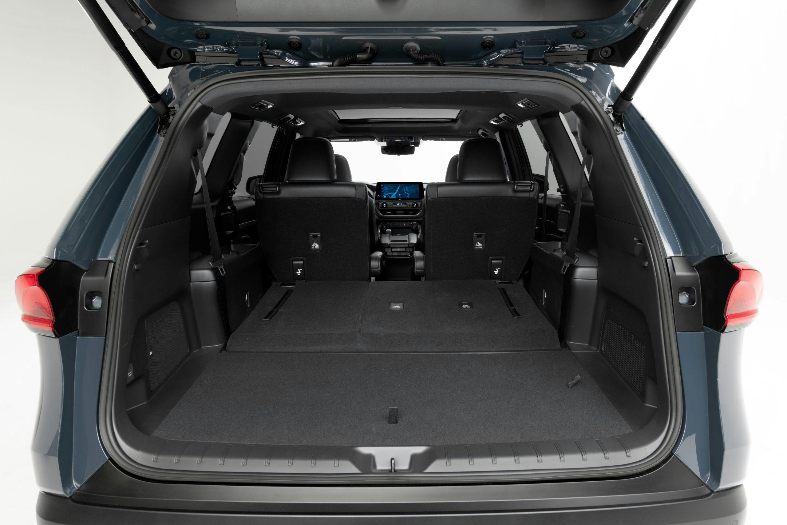 2024 Toyota Grand Highlander interior row 3 folded trunk