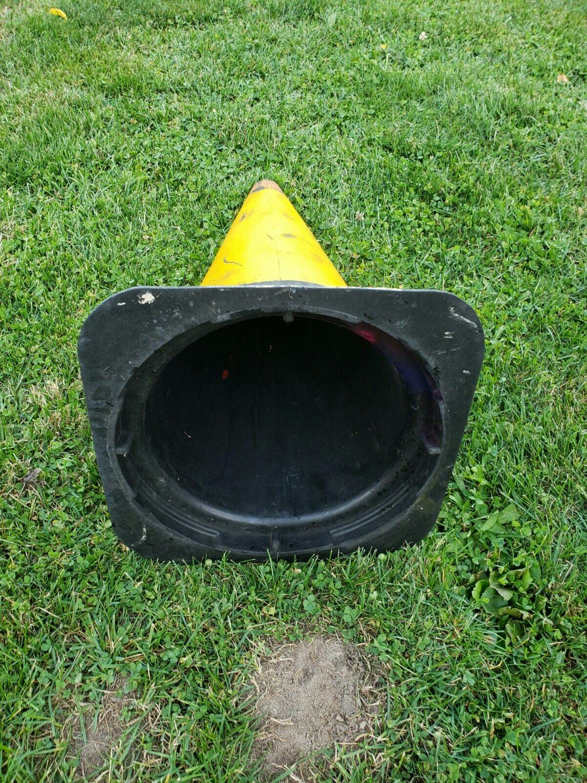 28-Inch Traffic Cone Road Safety Marker Interstate Rubber California Antique bottom