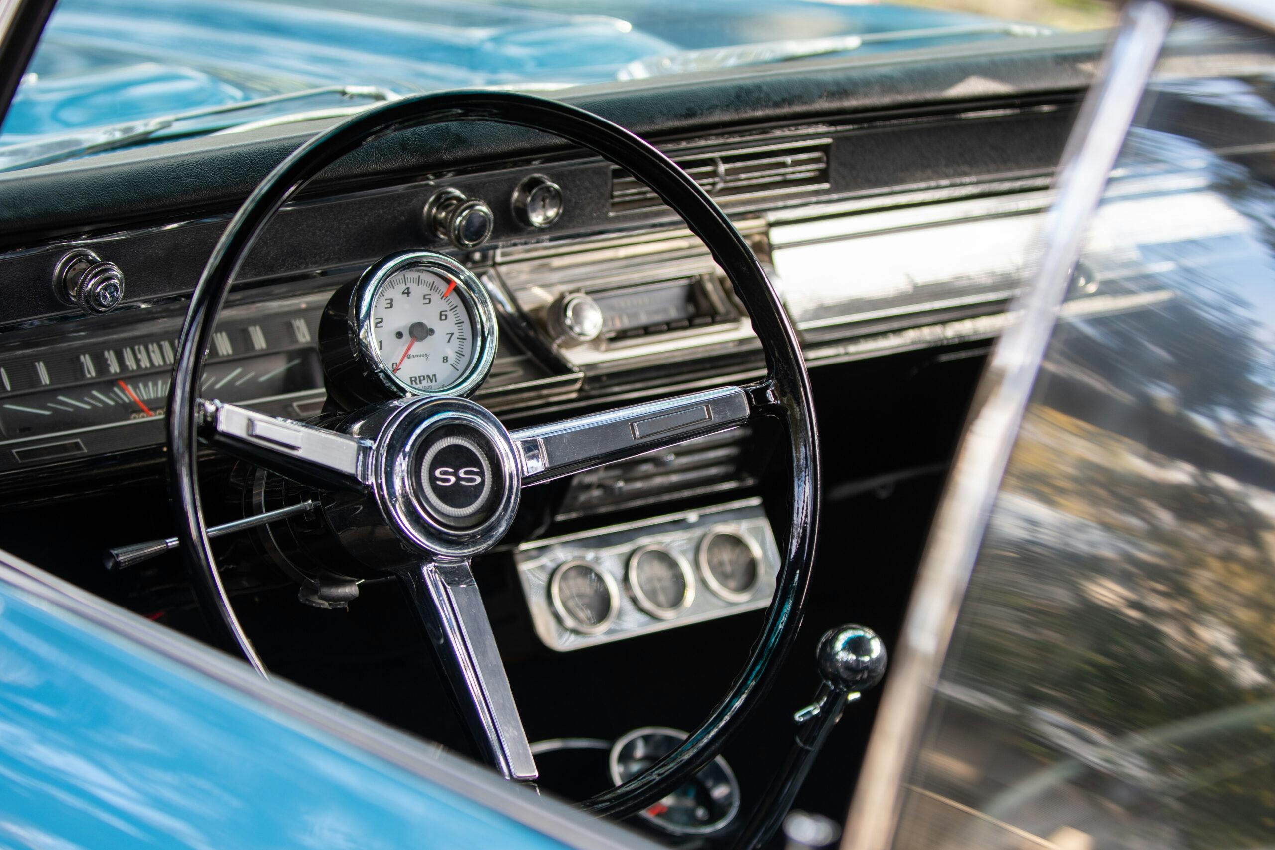 Chevelle SS interior steering wheel