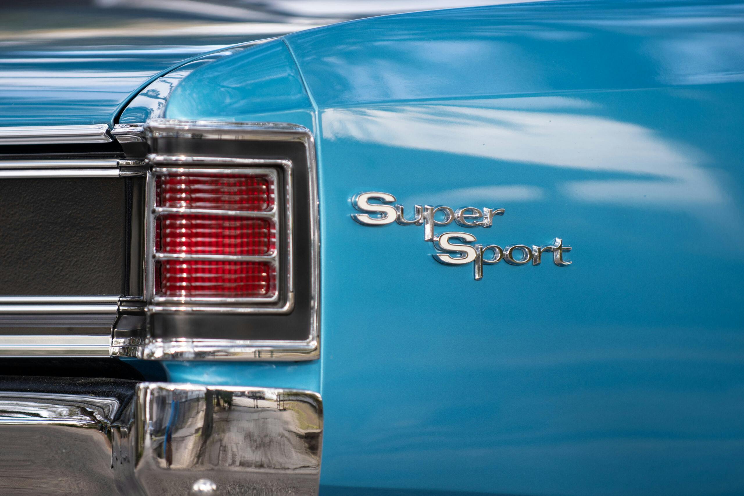 Chevelle Super Sport badge closeup
