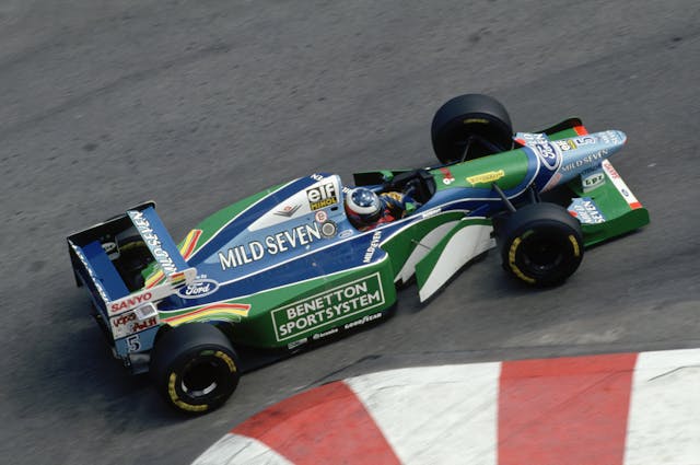 Michael Schumacher Driving for Benetton