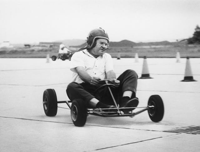 Air Force Chief of Staff Curtis Lemay Driving Go-Cart