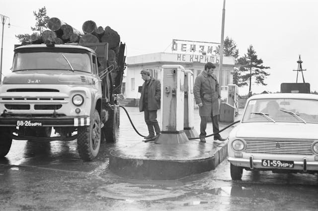 filing station on the edge of Moscow