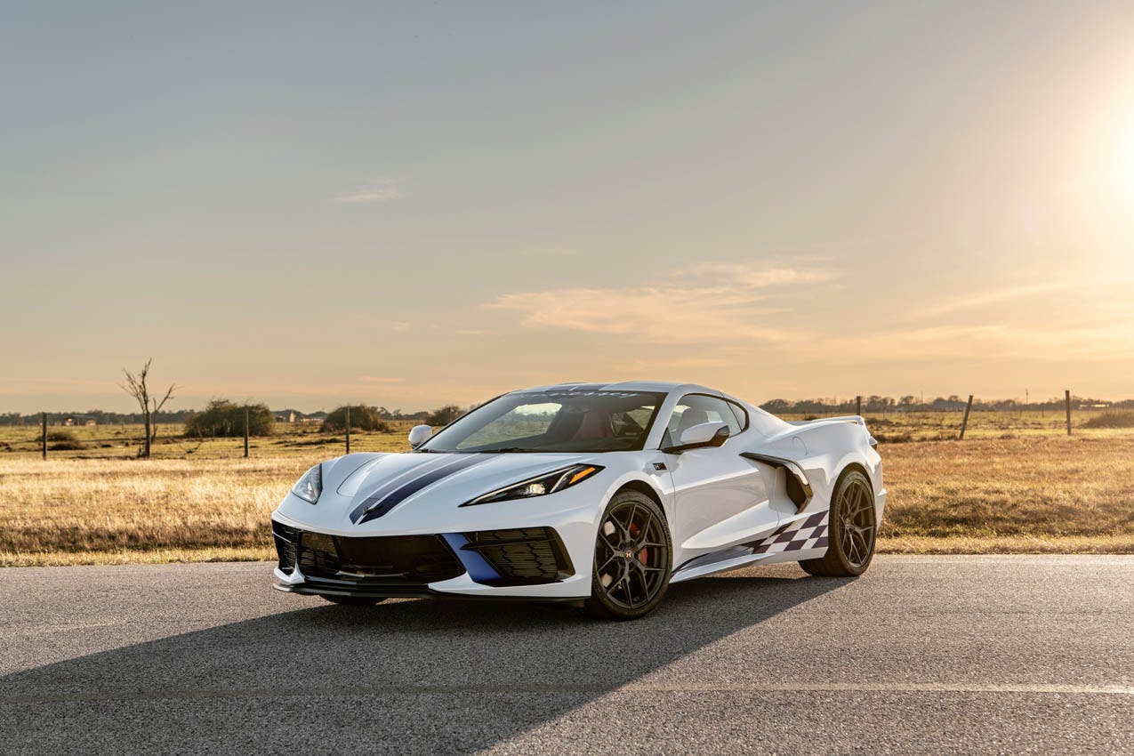 Hennessey H700 Supercharged C8 Corvette exterior front three-quarter