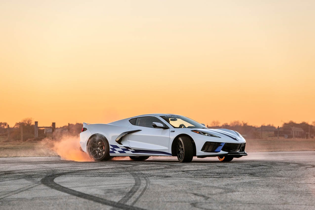 Hennessey H700 Supercharged C8 Corvette exterior side profile drifting