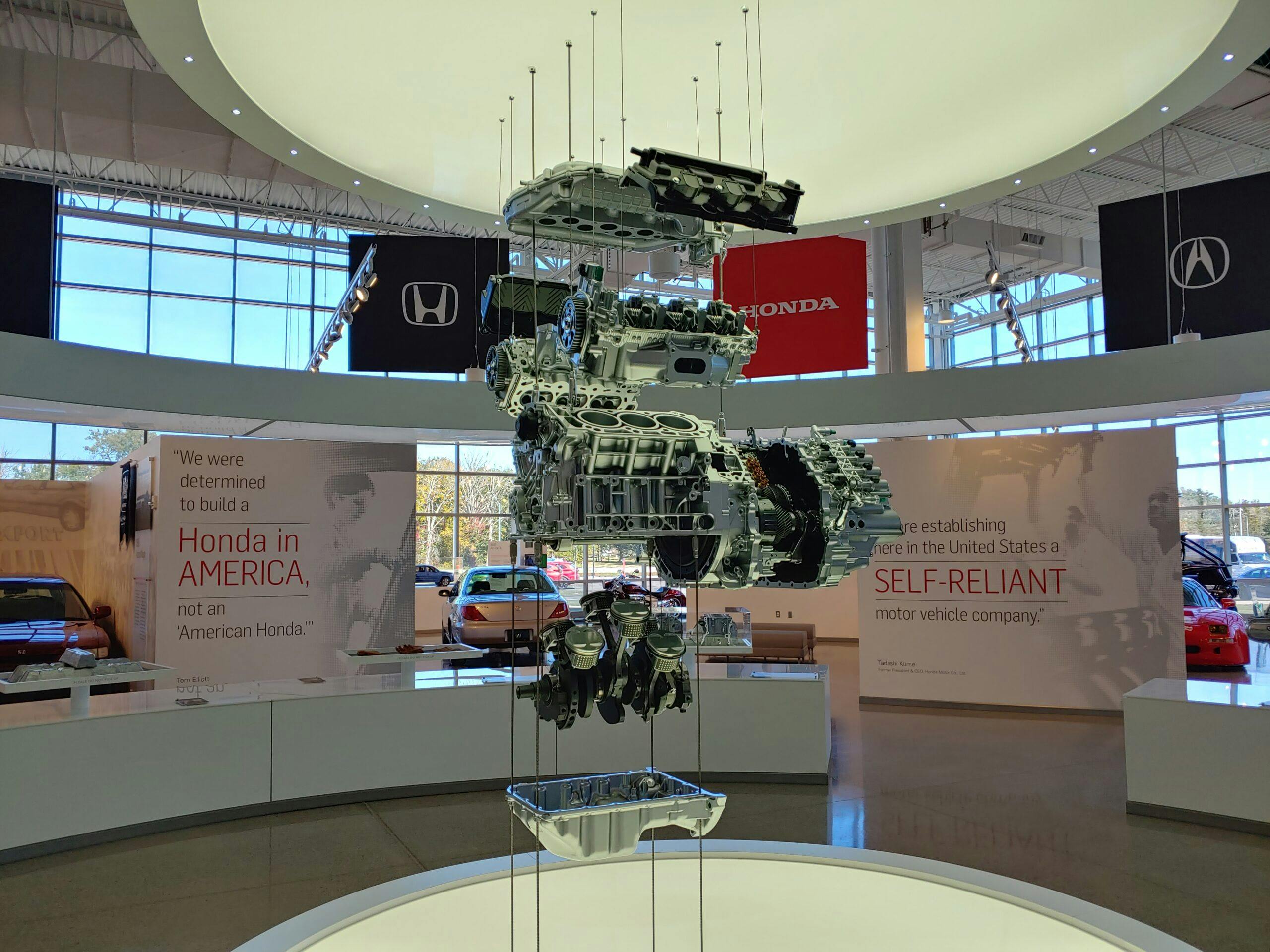Honda Heritage Center hanging engine display