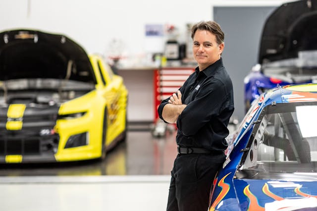 Jeff Gordon garage portrait