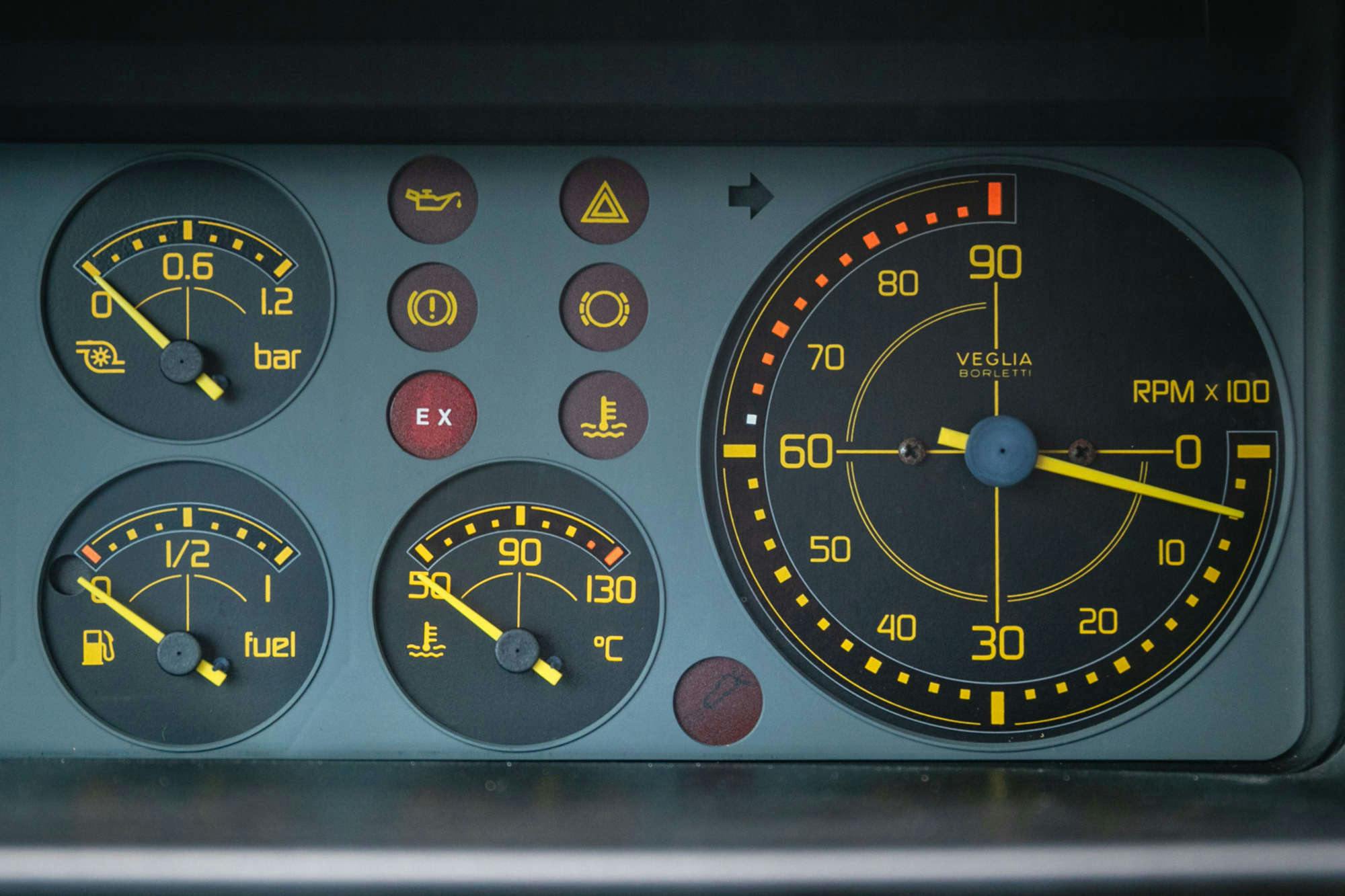Rowan Atkinson Lancia Delta Integrale dash dials