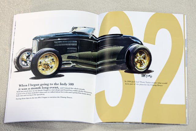 Thom Taylor rendering of Jack Chisenhall's 1932 Ford roadster