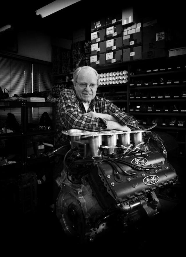 Phil Reilly black white engine builder portrait vertical