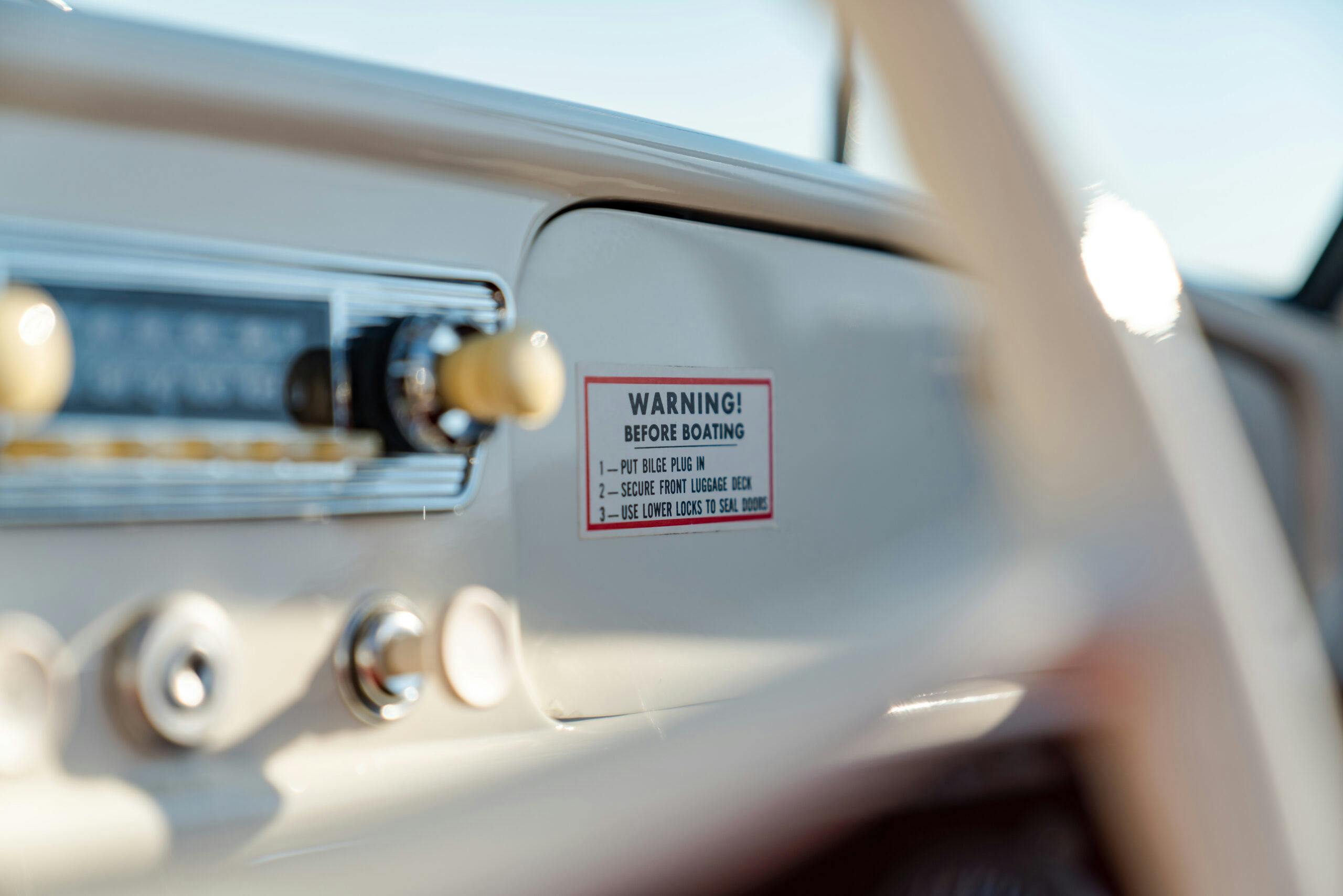 1961 Amphicar 770 interior dash warning boat mode
