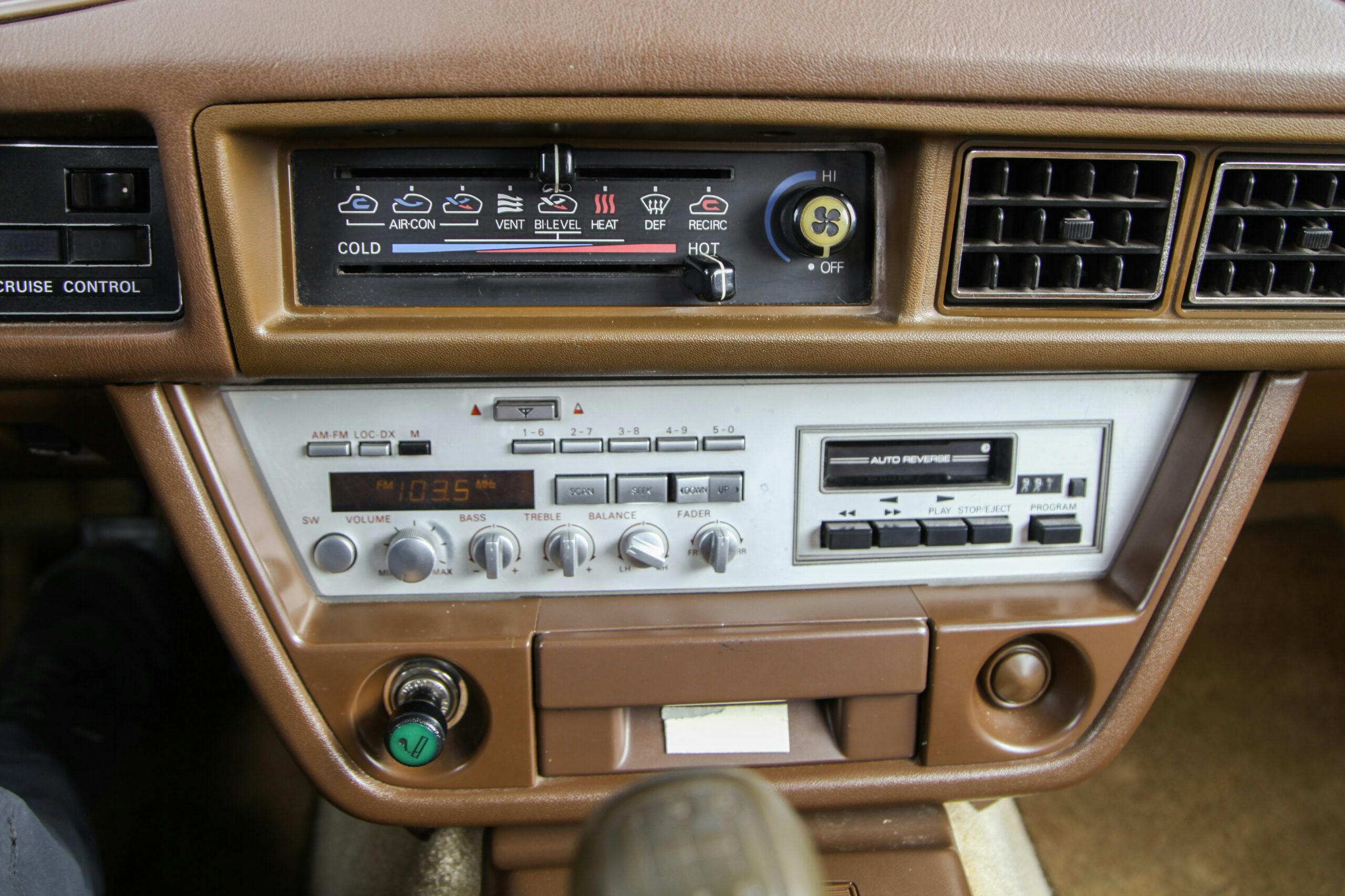 1981 Datsun 280ZX interior radio climate controls