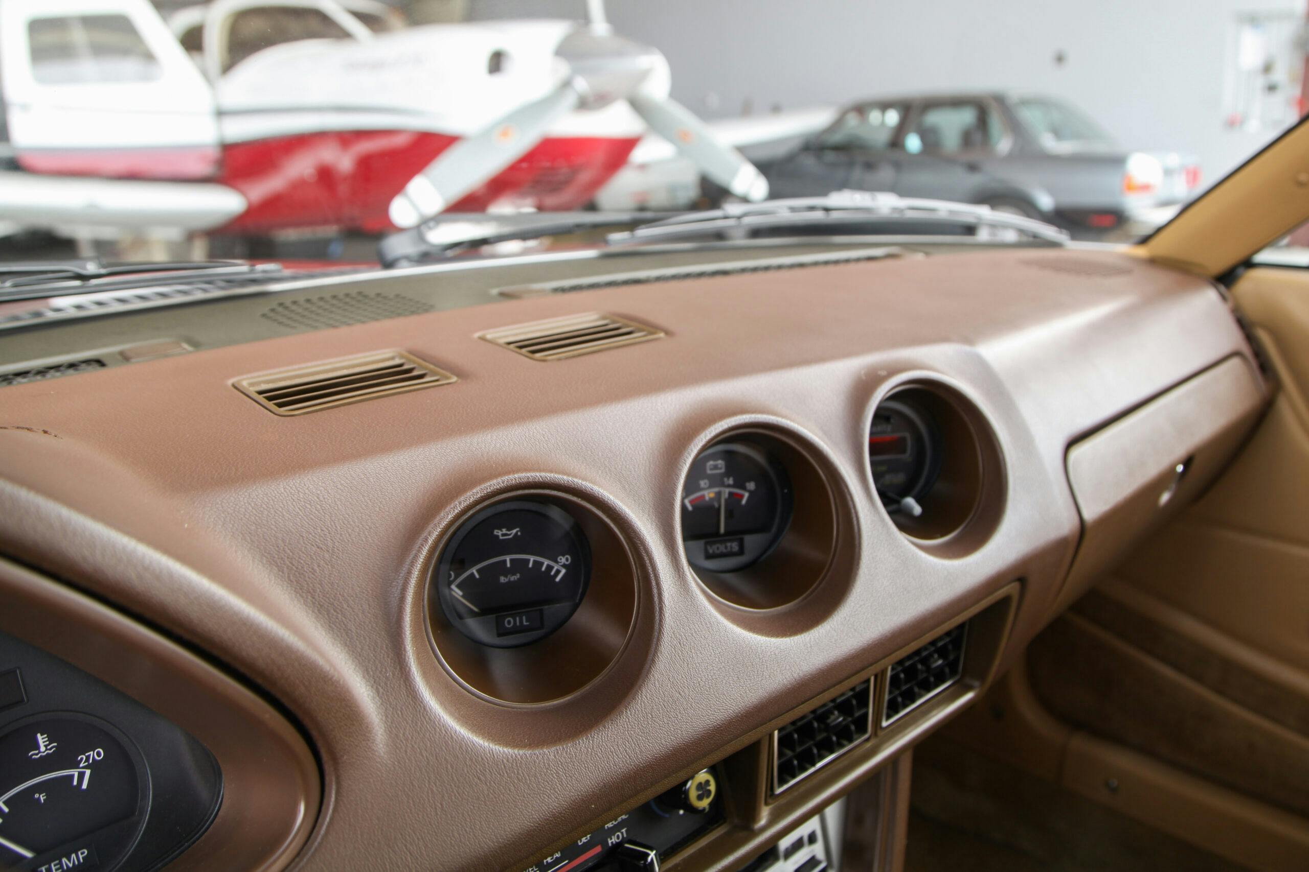1981 Datsun 280ZX interior angled dash gauges