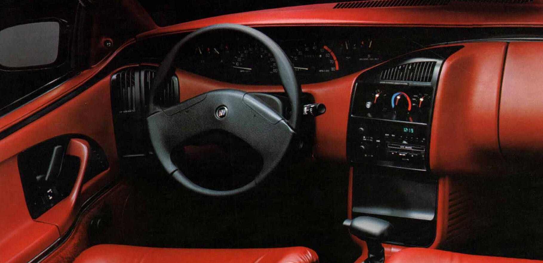 1992-Buick-Skylark-interior-dash red