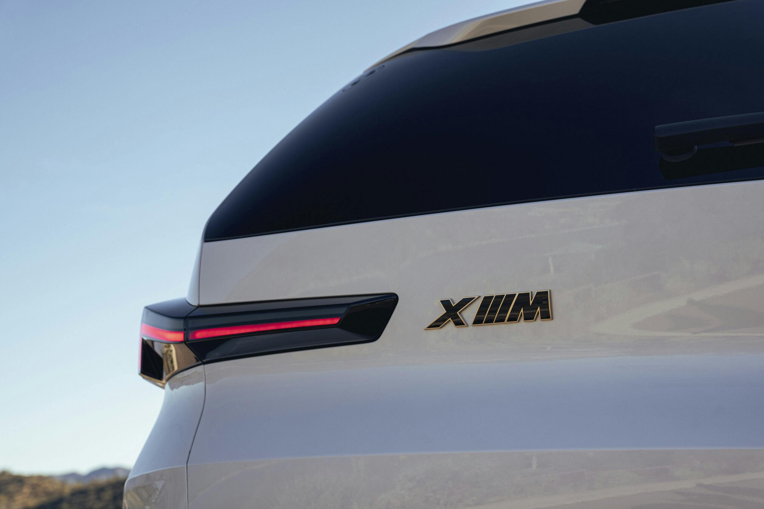 2023 BMW XM White taillight badge rear