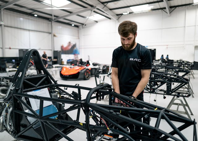 BAC factory car project frame tubing