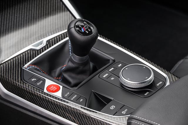 BMW M2 Zandvoort Blue interior manual shifter