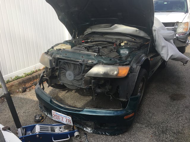 BMW bumper front end tear down