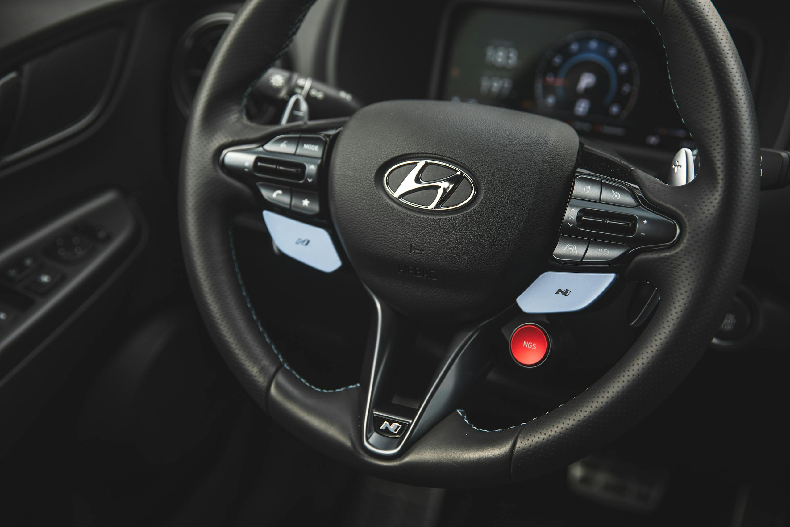 Hyundai Kona N interior steering wheel