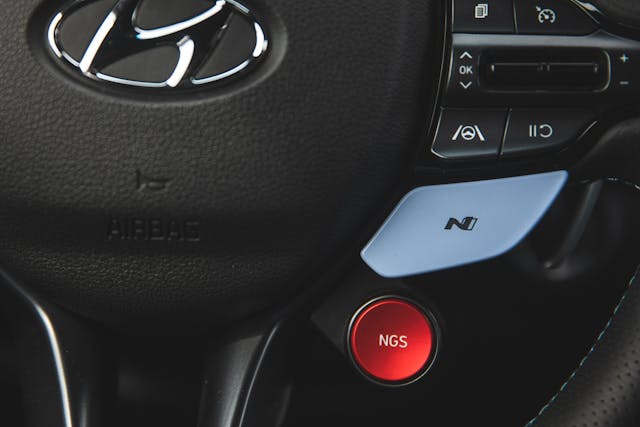 Hyundai Kona N steering wheel detail