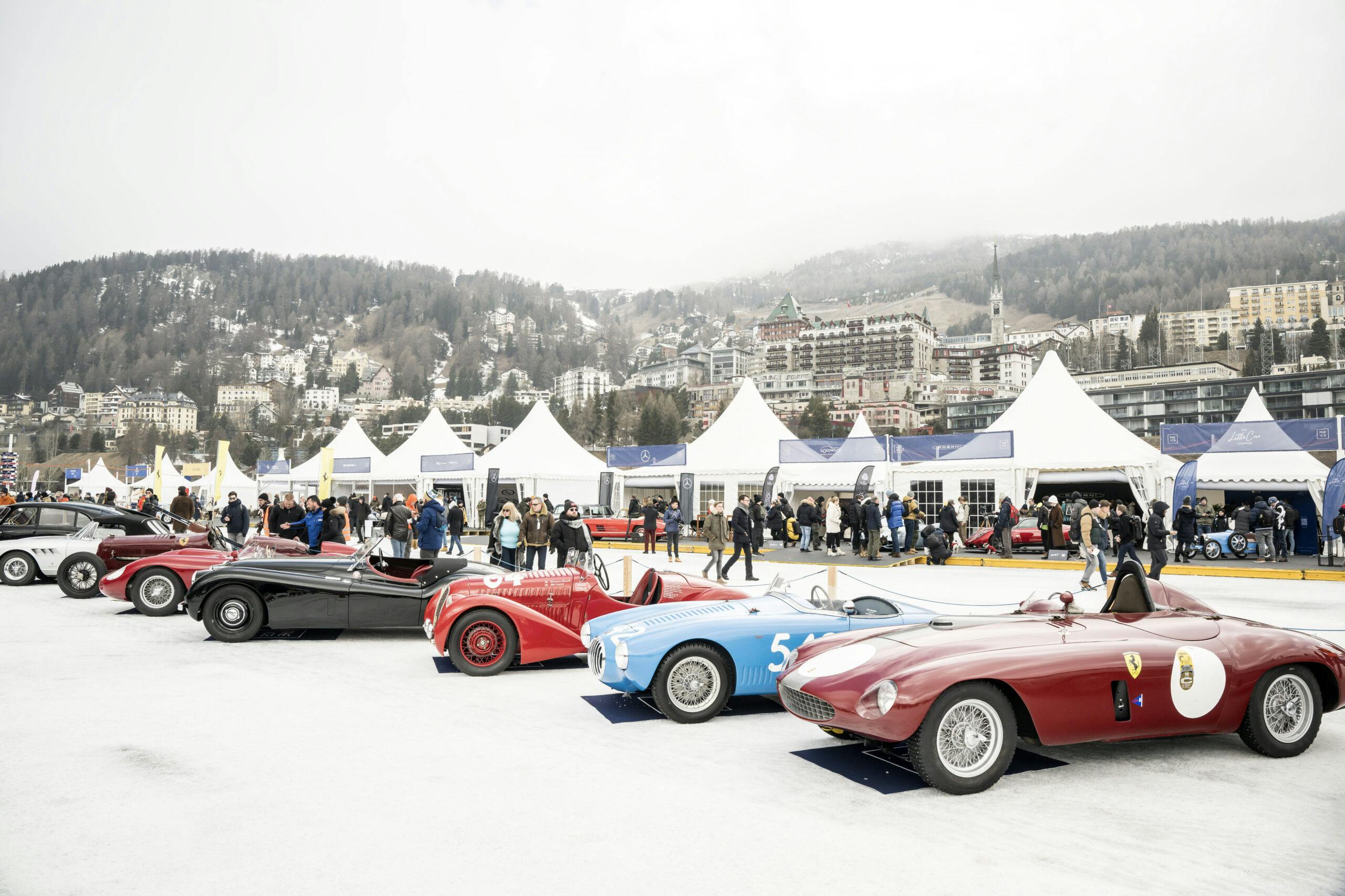 Barchettas on the Lake line up at The Ice St Moritz