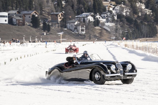 1951 Jaguar XK120 OTS at The Ice St Moritz