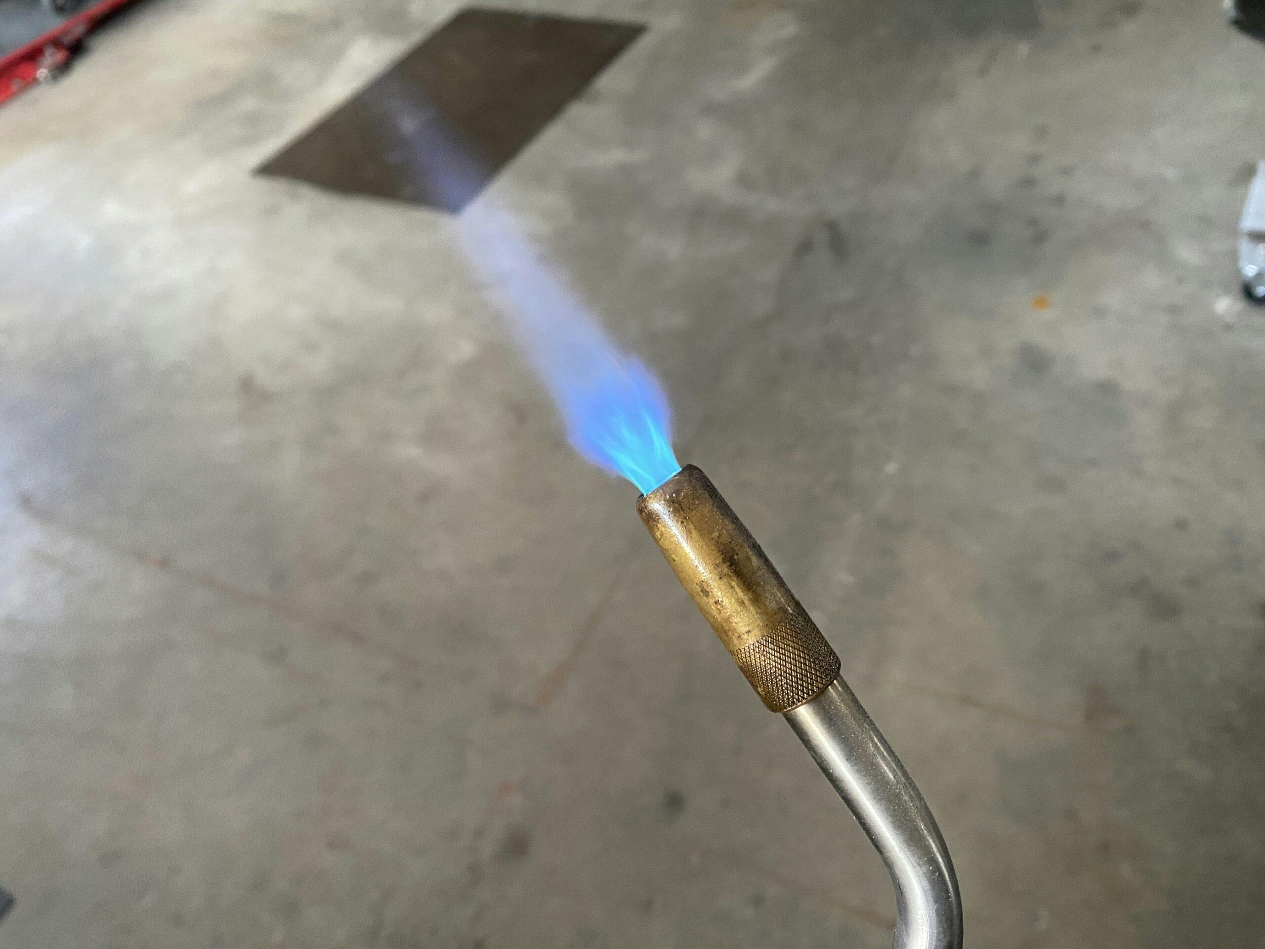 Propane torch flame