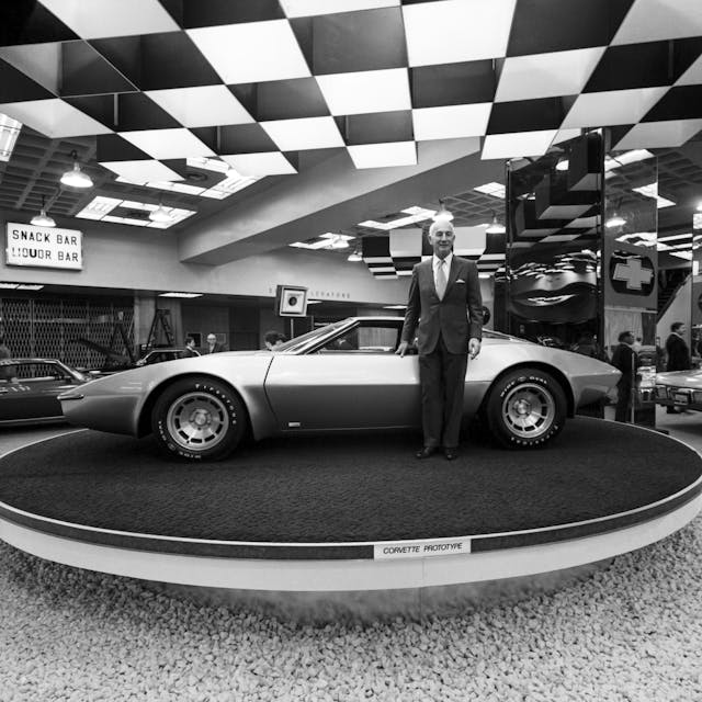 Mid Engined Corvette prototype turn table